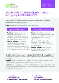 Parental Order Applications-Past Domestic & International Surrogacy Arrangements(final)